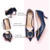 C.Paravano Pumps Shoes Women | Kitten Heels | Low Heel | Dress Shoes for Women | Pointed Toe Heels(Navy)