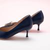 C.Paravano Pumps Shoes Women | Kitten Heels | Low Heel | Dress Shoes for Women | Pointed Toe Heels(Navy)