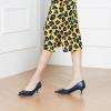C.Paravano Pumps Shoes Women | Kitten Heels | Low Heel | Dress Shoes for Women | Pointed Toe Heels(Navy)