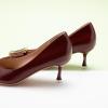 C.Paravano Pumps Shoes Women | Kitten Heels | Low Heel | Dress Shoes for Women | Pointed Toe Heels(Red)