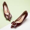 C.Paravano Pumps Shoes Women | Kitten Heels | Low Heel | Dress Shoes for Women | Pointed Toe Heels(Red)