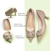 C.Paravano Women’s Pumps | Kitten Heels Low Heels | Camel Leather Pumps | Party Shoes for Women(C-Camel,Size 8.5)