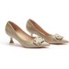 C.Paravano Women’s Pumps | Kitten Heels Low Heels | Camel Leather Pumps | Party Shoes for Women(C-Camel,Size 8.5)