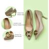 C.Paravano Women’s Pumps | Women Heels Closed Toe | Pumps Shoes Women | Chic Pointed Toe Design | Comfort Heels(Camel)