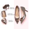 C.Paravano Women’s Pumps | Women Heels Closed Toe | Pumps Shoes Women | Chic Pointed Toe Design | Comfort Heels(Grey)