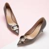 C.Paravano Women’s Pumps | Women Heels Closed Toe | Pumps Shoes Women | Chic Pointed Toe Design | Comfort Heels(Grey)
