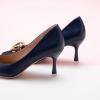 C.Paravano Women’s Pumps | Women Heels Closed Toe | Pumps Shoes Women | Chic Pointed Toe Design | Comfort Heels(Navy)