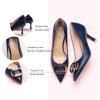 C.Paravano Women’s Pumps | Women Heels Closed Toe | Pumps Shoes Women | Chic Pointed Toe Design | Comfort Heels(Navy)