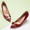 C.Paravano Women’s Pumps | Women Heels Closed Toe | Pumps Shoes Women | Chic Pointed Toe Design | Comfort Heels(Red)