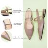 C.Paravano Women’s Slingback Flats | Pointed Toe Pumps | Kitten Heels for Women | Slingback Dress Shoes | Slingback Sandals(Beige)