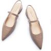 C.Paravano Women’s Slingback Flats | Pointed Toe Pumps | Kitten Heels for Women | Slingback Dress Shoes | Slingback Sandals(Beige)