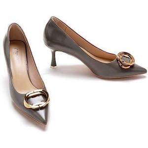 C.Paravano Women’s Pumps | Women Heels Closed Toe | Pumps Shoes Women | Chic Pointed Toe Design | Comfort Heels(Grey)