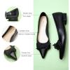 C.Paravano Women’s Pointed Toe Ballet Flats(Black)