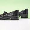 C.Paravano Women’s Pointed Toe Ballet Flats(Black)