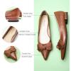 C.Paravano Women’s Pointed Toe Ballet Flats(Brown)