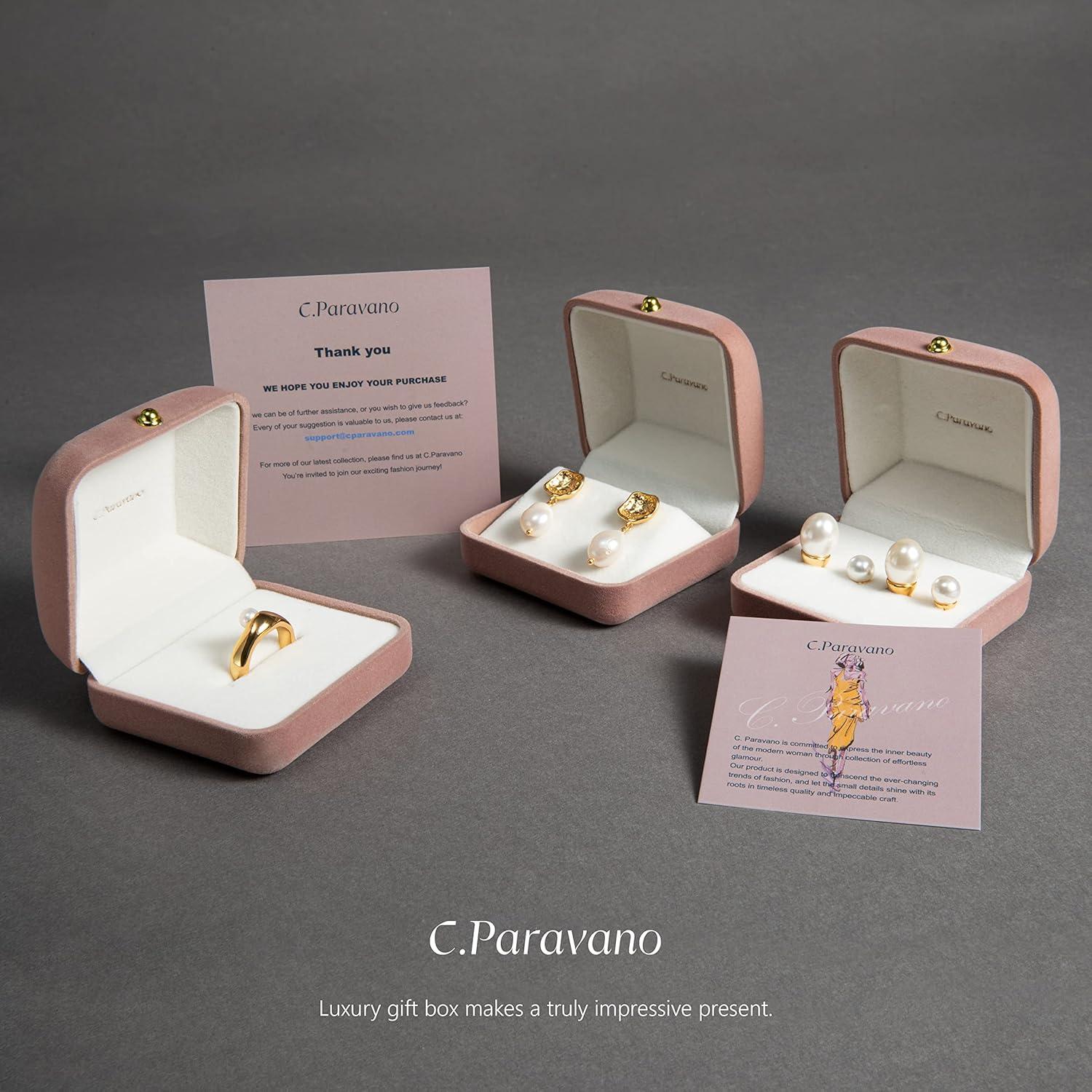 image:imageCParavano 18K Gold amp Sterling Silver Hoop Earrings for WomenEARRING17