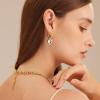 C.Paravano 18K Gold & Sterling Silver Hoop Earrings for Women(EARRING_17)