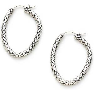 C.Paravano 18K Gold & Sterling Silver Hoop Earrings for Women(EARRING_49)