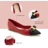 C.Paravano Flats for Women | Pointed Toe Flats | Ballet Flats | Women Shoes Dressy Comfortable(Red)