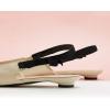 C.Paravano Women’s Slingback | Leather Slingback Flats | Pointed Toe Slingback Shoes | Comfort Heeled Sandal | Slip on Flats Shoes for Wedding(White-flats)