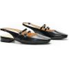 C.Paravano Slingback Flats for Women | Mary Jane Flats | Womens Sandals | Square Toe Shoes(Black)