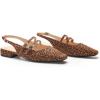 C.Paravano Slingback Flats for Women | Mary Jane Flats | Womens Sandals | Square Toe Shoes(Leopard)