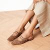 C.Paravano Slingback Flats for Women | Mary Jane Flats | Womens Sandals | Square Toe Shoes(Leopard)