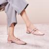 C.Paravano Slingback Flats for Women | Mary Jane Flats | Womens Sandals | Square Toe Shoes(Pink)