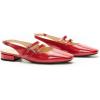 C.Paravano Slingback Flats for Women | Mary Jane Flats | Womens Sandals | Square Toe Shoes(Red)