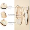 C.Paravano Slingback Flats for Women | Mary Jane Flats | Womens Sandals | Square Toe Shoes(White)