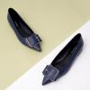 C.Paravano Women’s Flats | Pointed Toe Ballet Shoes | Work Shoes for Women | Comfortable Flats(Navy-t)