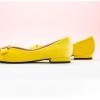 C.Paravano Flats for Women | Pointed Toe Flats | Ballet Flats | Women Shoes Dressy Comfortable(Yellow Velvet)