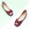 C.Paravano Flats for Women | Square Toe Shoes | Ballet Flats | Dressy Women Shoes(Bean Red Patent)