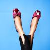 C.Paravano Flats for Women | Square Toe Shoes | Ballet Flats | Dressy Women Shoes(Bean Red Patent)