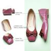 C.Paravano Flats for Women | Square Toe Shoes | Ballet Flats | Dressy Women Shoes(Bean Red Patent)