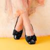 C.Paravano Flats for Women | Square Toe Shoes | Ballet Flats | Dressy Women Shoes(Black New Patent)