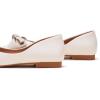 C.Paravano Flats for Women | Square Toe Shoes | Ballet Flats | Dressy Women Shoes(Bt-white)