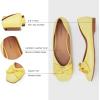 C.Paravano Flats for Women | Square Toe Shoes | Ballet Flats | Dressy Women Shoes(Bt-yellow)