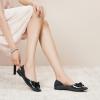 C.Paravano Flats for Women | Square Toe Shoes | Ballet Flats | Dressy Women Shoes(Dark Grey Patent)