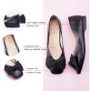 C.Paravano Flats for Women | Square Toe Shoes | Ballet Flats | Dressy Women Shoes(N-black)