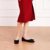 C.Paravano Flats for Women | Square Toe Shoes | Ballet Flats | Dressy Women Shoes(N-black)