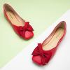 C.Paravano Flats for Women | Square Toe Shoes | Ballet Flats | Dressy Women Shoes(New Red)
