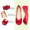 C.Paravano Flats for Women | Square Toe Shoes | Ballet Flats | Dressy Women Shoes(New Red)