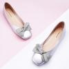 C.Paravano Flats for Women | Square Toe Shoes | Ballet Flats | Dressy Women Shoes(N-silver)