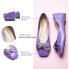 C.Paravano Flats for Women | Square Toe Shoes | Ballet Flats | Dressy Women Shoes(Purple Patent)
