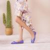 C.Paravano Flats for Women | Square Toe Shoes | Ballet Flats | Dressy Women Shoes(Purple Patent)