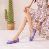 C.Paravano Flats for Women | Square Toe Shoes | Ballet Flats | Dressy Women Shoes(Purple Patent)