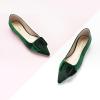 C.Paravano Velvet Flats | Women’s Pointed Toe Shoes | Dressy Flats for Women | Designer Shoes(Green-t)
