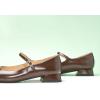 C.Paravano Women’s Mary Jane Flats Adjustable Strap & Square Toe | Memory Foam Comfort | Perfect for Office, Weddings, Travel(Brown)
