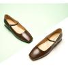 C.Paravano Women’s Mary Jane Flats Adjustable Strap & Square Toe | Memory Foam Comfort | Perfect for Office, Weddings, Travel(Brown)